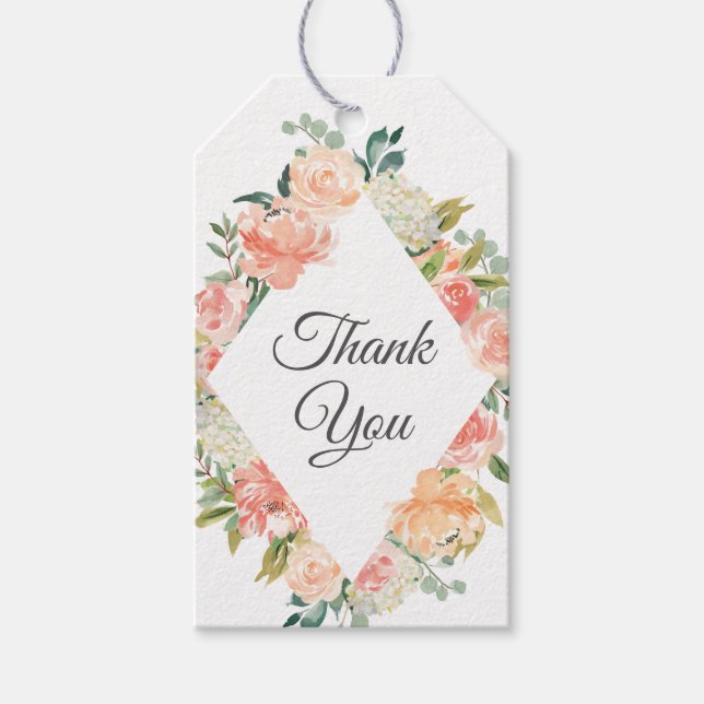 Summer Floral Medley Vielen Dank Geschenkanhänger (Vorderseite)