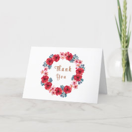 Summer Floral Wreath Baby Dusche Dankeskarte