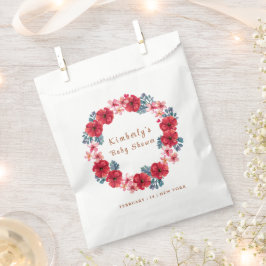 Summer Floral Wreath Baby Dusche Geschenktütchen
