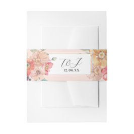 Summer Florals Wedding Cutlery Band Wasserfarbe