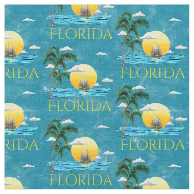 Summer Florida Sailboat Sunset Beach Coastal Stoff (Nahaufnahme)