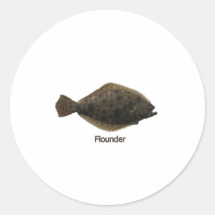 Summer Flounder (Titel) Runder Aufkleber