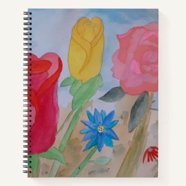 Summer Flower Garden SpiralNotebook Notizbuch (Vorderseite)