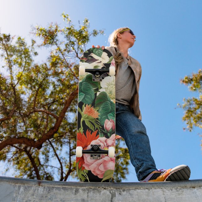 Summer flower pattern  skateboard (Außenbereich 1)