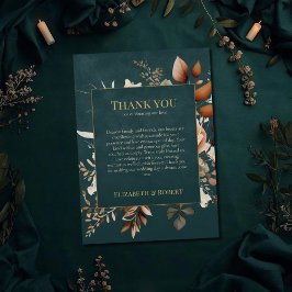 Summer Forest Witch Teal Thank You Card Dankeskarte