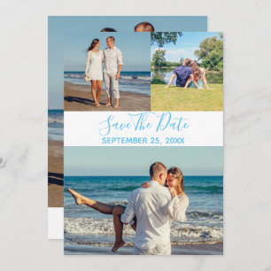 Summer Foto Collage Save the Date Card Einladung