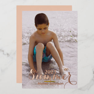 Summer Foto Gold fett gepresste Folie Folieneinladung