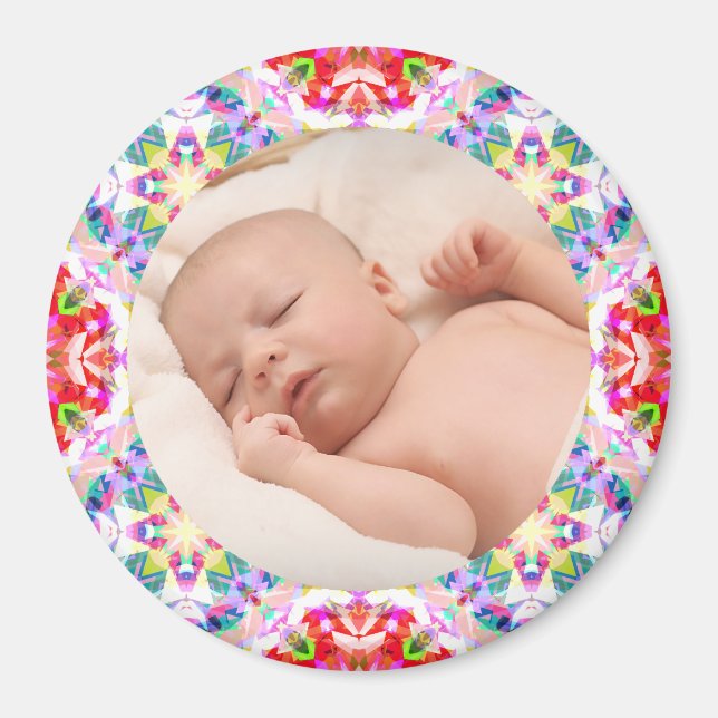 Summer Frame Baby Girl Grandeltern Geschenkidee Fo Magnet (Vorne)