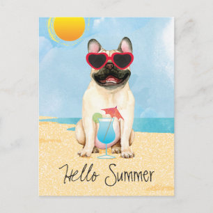 Summer French Bulldog Postkarte