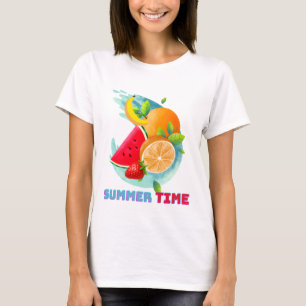 Summer Fresh Fruits T - Shirt Schlüsselanhänger