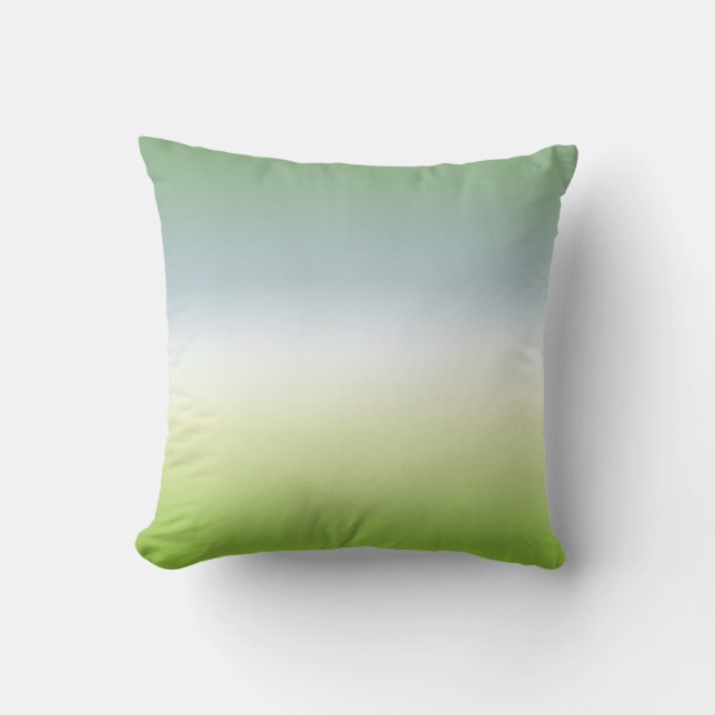 Summer Fresh Gradient Cool Blue Green Ombre Kissen (Vorderseite)