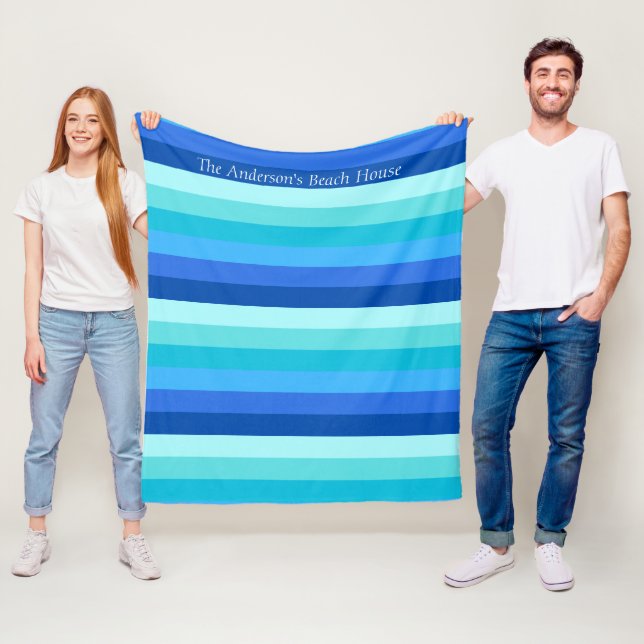 Summer Fresh Ocean Shades gestreift Fleecedecke (Beispiel)