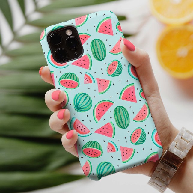 Summer Fruit Pattern | Wassermelone | Rot grün iPh Case-Mate iPhone Hülle (Von Creator hochgeladen)