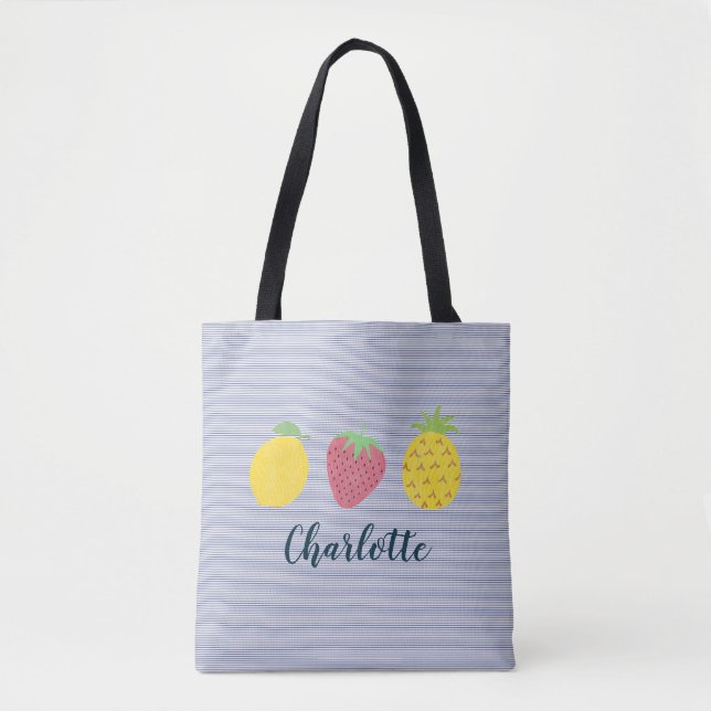 Summer Fruit Trio mit Navy Pinstripe (Vorderseite)