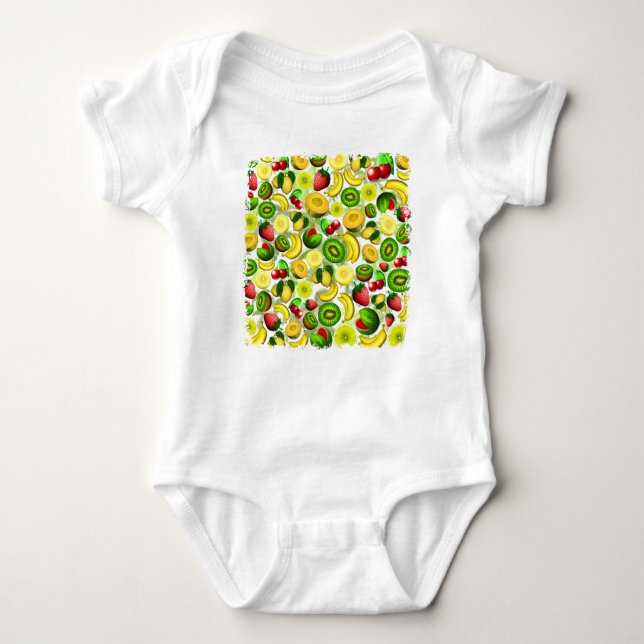 Summer Fruits Juicy Muster Baby Body Anzug Baby Strampler (Vorderseite)
