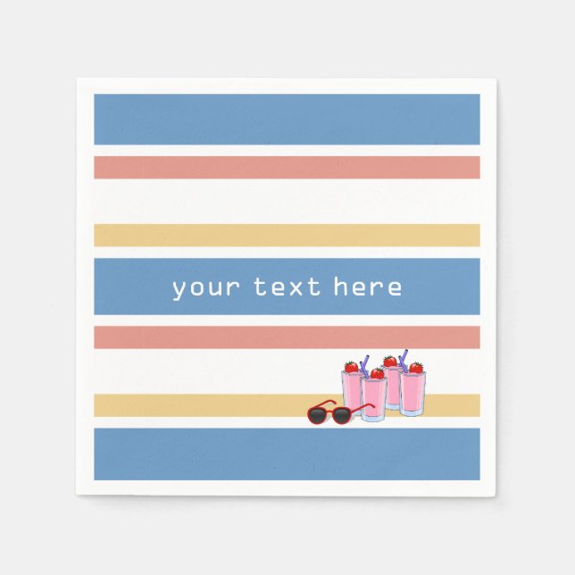 Summer Fun individuelle Papierservietten (Vorderseite)