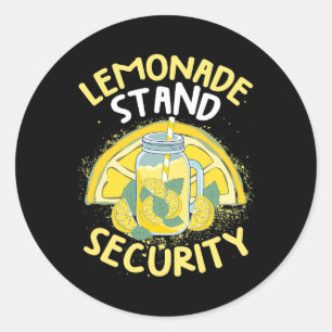 Summer Fun Lemonade Stand Security Boss Lemonade C Runder Aufkleber