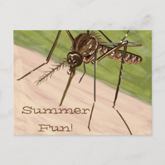"Summer Fun!" Mosquito Art Postcard Postkarte