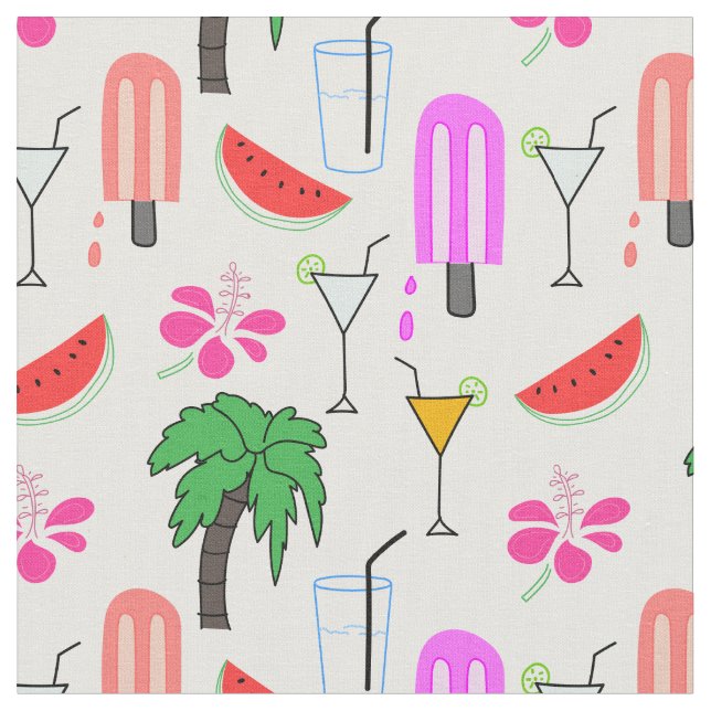 Summer Fun Muster Stoff (Nahaufnahme)
