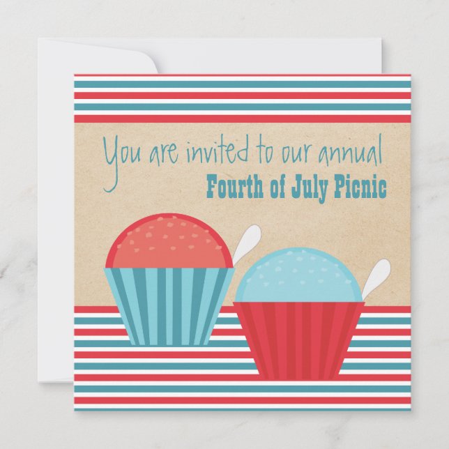 Summer Fun Party 4. Juli Einladung (Vorderseite)