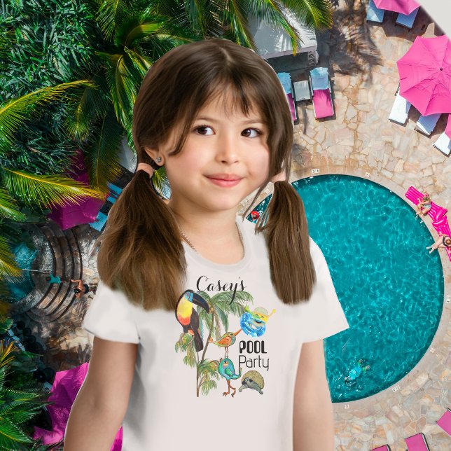 Summer Fun Pool Party Geburtstag T - Shirt (Summer Fun Pool Party Birthday T-Shirt)