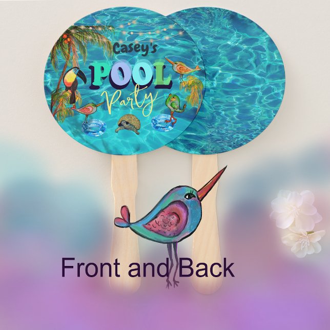 Summer Fun Pool Party Tropical Fächer (Summer Fun Pool Party Tropical Hand Fan)