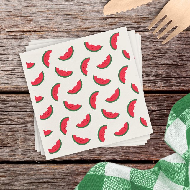 Summer Fun Red Watermelon Muster Serviette (Von Creator hochgeladen)