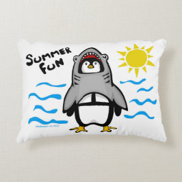 Summer Fun Shark Penguin Dekokissen