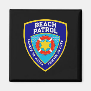 Summer Funny Beach Patrol Ocean Forever auf Duty L Magnet