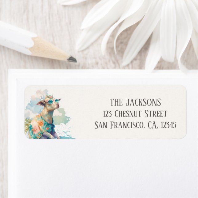 Summer Funny Goat Sonnenbrille Rücksendeadresse (Insitu)