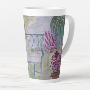 Summer Garden Bench Latte Tasse
