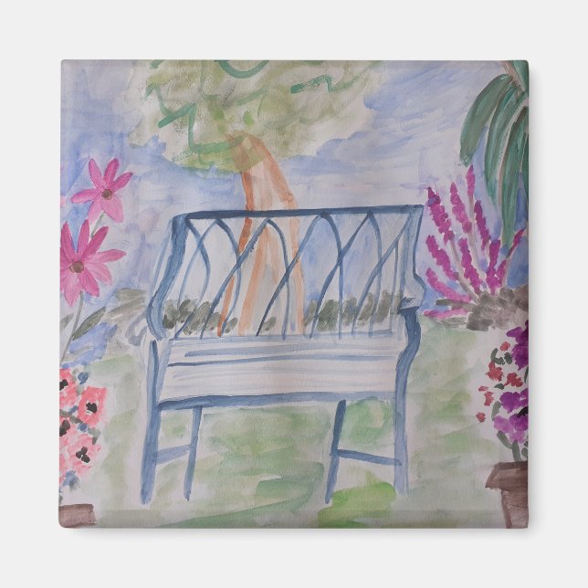 Summer Garden Bench Magnet (Vorne)