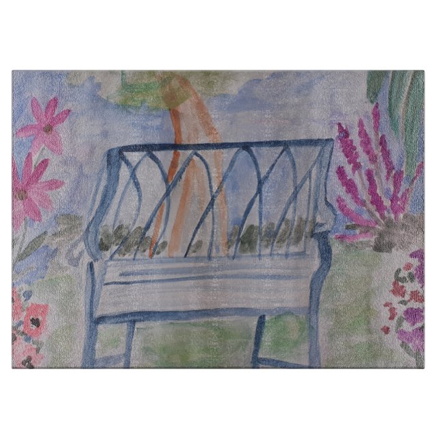 Summer Garden Bench Schneidebrett (Vorderseite)