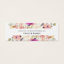 Summer Garden Bridal Registry Beilagen Karten