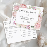 Summer Garden Floral 75. Geburtstag Save the Date