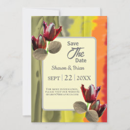 Summer Garden Floral Tulip Rett-The-Date Einladung