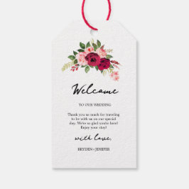 Summer Garden Floral Wedding Geschenkanhänger