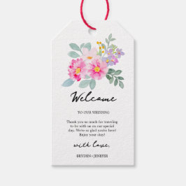 Summer Garden Floral Wedding Geschenkanhänger