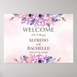 Summer Garden Floral Wedding Poster