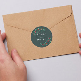 Summer Garden Floral Wedding Runder Aufkleber