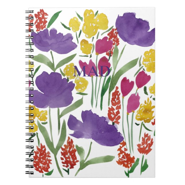 Summer Garden Notebook für personalisierte Notizblock (Vorderseite)
