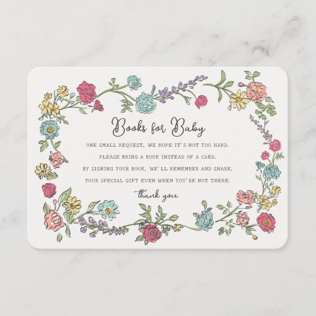 Summer Garden Party Books for Baby Shooting Insert (Vorderseite)