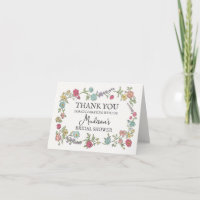 Summer Garden Party Bright Floral Danke Karten