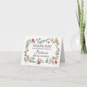 Summer Garden Party Bright Floral Danke Karten