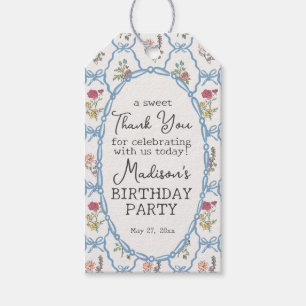 Summer Garden Party Bright Floral Geburtstag Geschenkanhänger