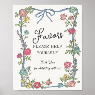 Summer Garden Party Helle Blumenfavoriten Poster