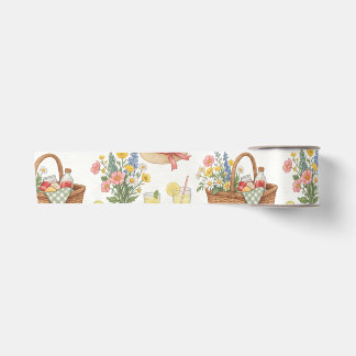 Summer Garden Picnic Flowers & Lemonade Satinband