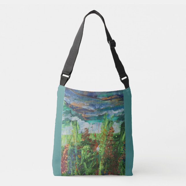 Summer Garden Print Tasche Schultertasche (Vorderseite)