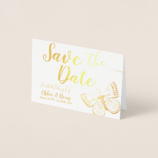 Summer Garden Save the Date Card Folienkarte (Vorderseite)