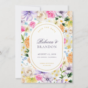 Summer Garden Tee Party Hochzeit mit Foto Save The Date